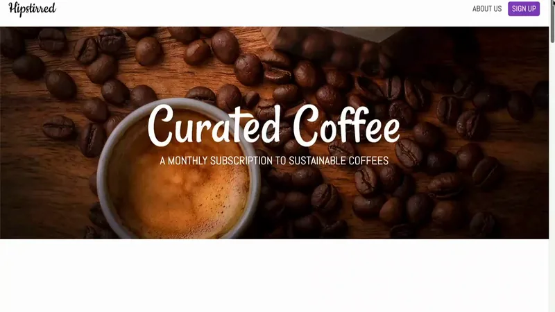 A student-built coffee subscription site from the program